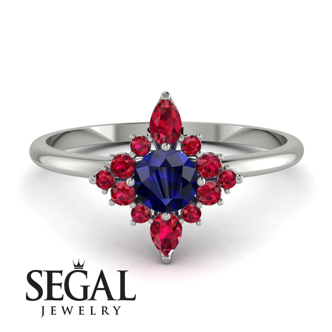 Compass Sapphire Engagement Ring - Rose No. 60