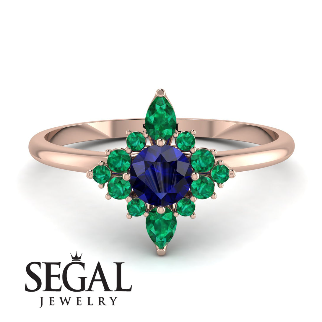 Compass Sapphire Engagement Ring - Rose No. 29