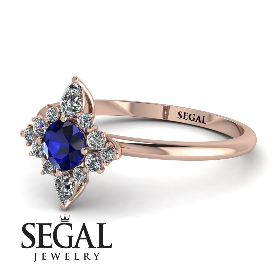 Compass Sapphire Engagement Ring - Rose No. 14