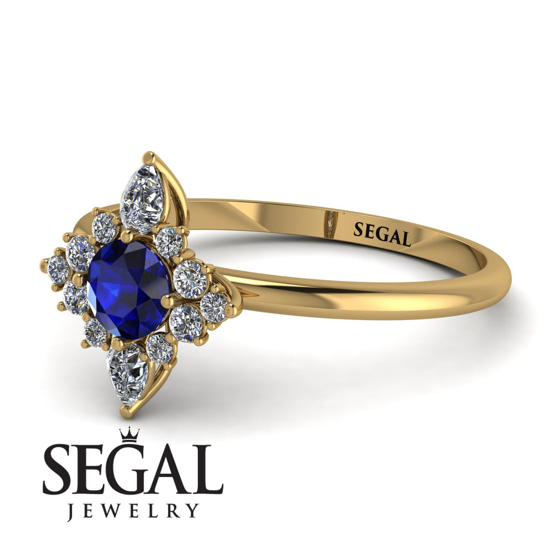 Compass Sapphire Engagement Ring - Rose No. 13