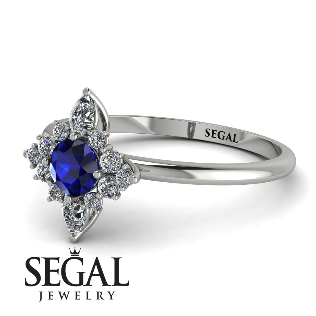 Compass Sapphire Engagement Ring - Rose No. 15