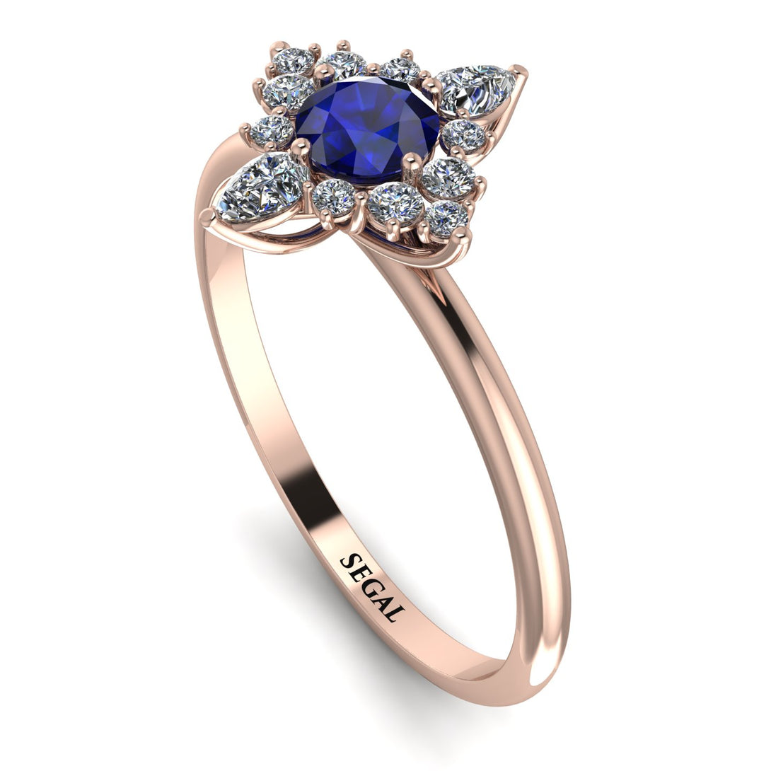 Compass Sapphire Engagement Ring - Rose No. 14