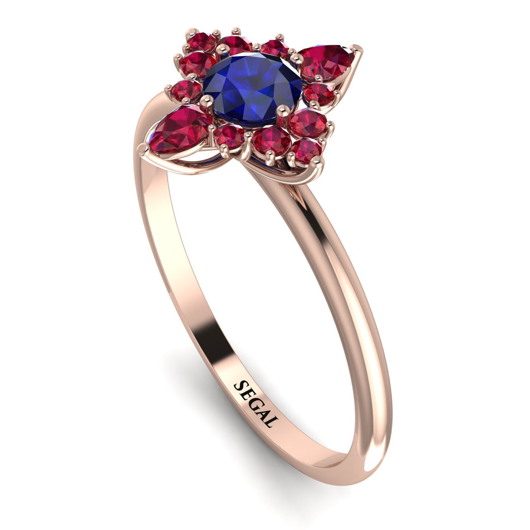 Compass Sapphire Engagement Ring - Rose No. 59
