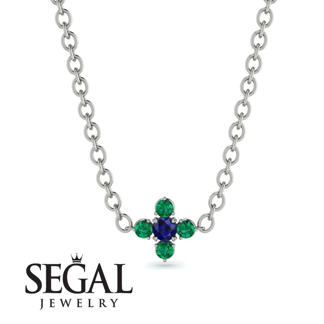 Compass Sapphire Necklace - Maren No. 30