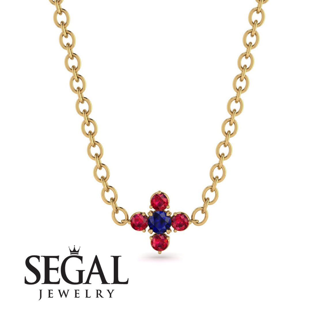 Compass Sapphire Necklace - Maren No. 58