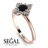 Compass Black Diamond Engagement Ring - Rose No. 8 image 10