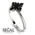Compass Black Diamond Engagement Ring - Rose No. 39