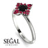 Compass Black Diamond Engagement Ring - Rose No. 54 image 10