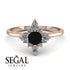 Compass Black Diamond Engagement Ring - Rose No. 8 image 2