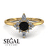 Compass Black Diamond Engagement Ring - Rose No. 7 image 2