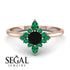 Compass Black Diamond Engagement Ring - Rose No. 23 image 2