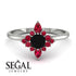 Compass Black Diamond Engagement Ring - Rose No. 54 image 2