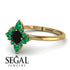Compass Black Diamond Engagement Ring - Rose No. 22