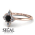 Compass Black Diamond Engagement Ring - Rose No. 8