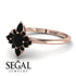 Compass Black Diamond Engagement Ring - Rose No. 38 image 3
