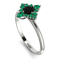 Compass Black Diamond Engagement Ring - Rose No. 24 image 1
