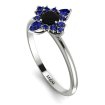 Compass Black Diamond Engagement Ring - Rose No. 69 image 1