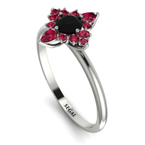 Compass Black Diamond Engagement Ring - Rose No. 54 image 1
