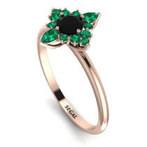Compass Black Diamond Engagement Ring - Rose No. 23 image 1
