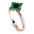 Compass Black Diamond Engagement Ring - Rose No. 23
