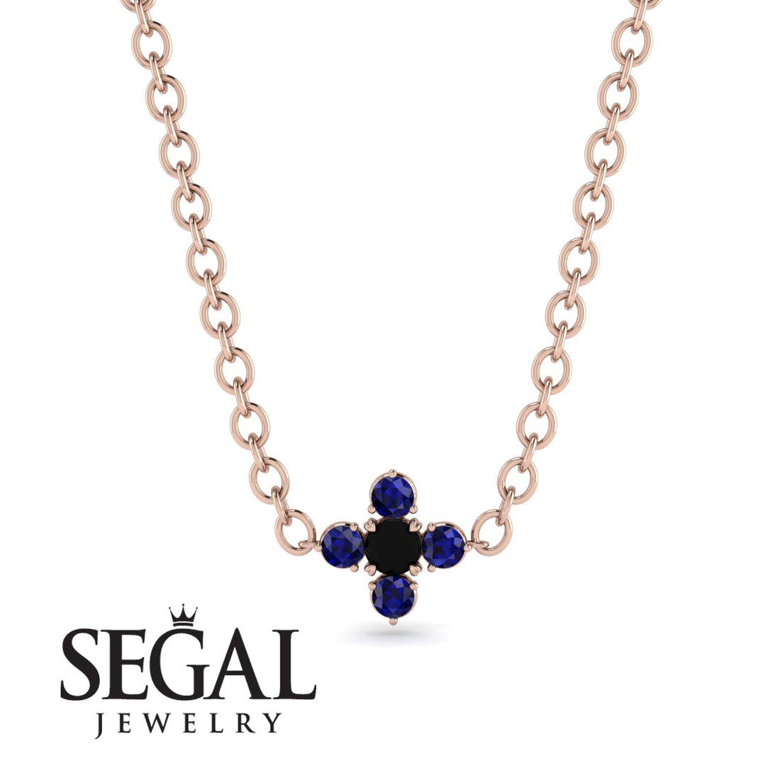 Compass Black Diamond Necklace - Maren No. 68