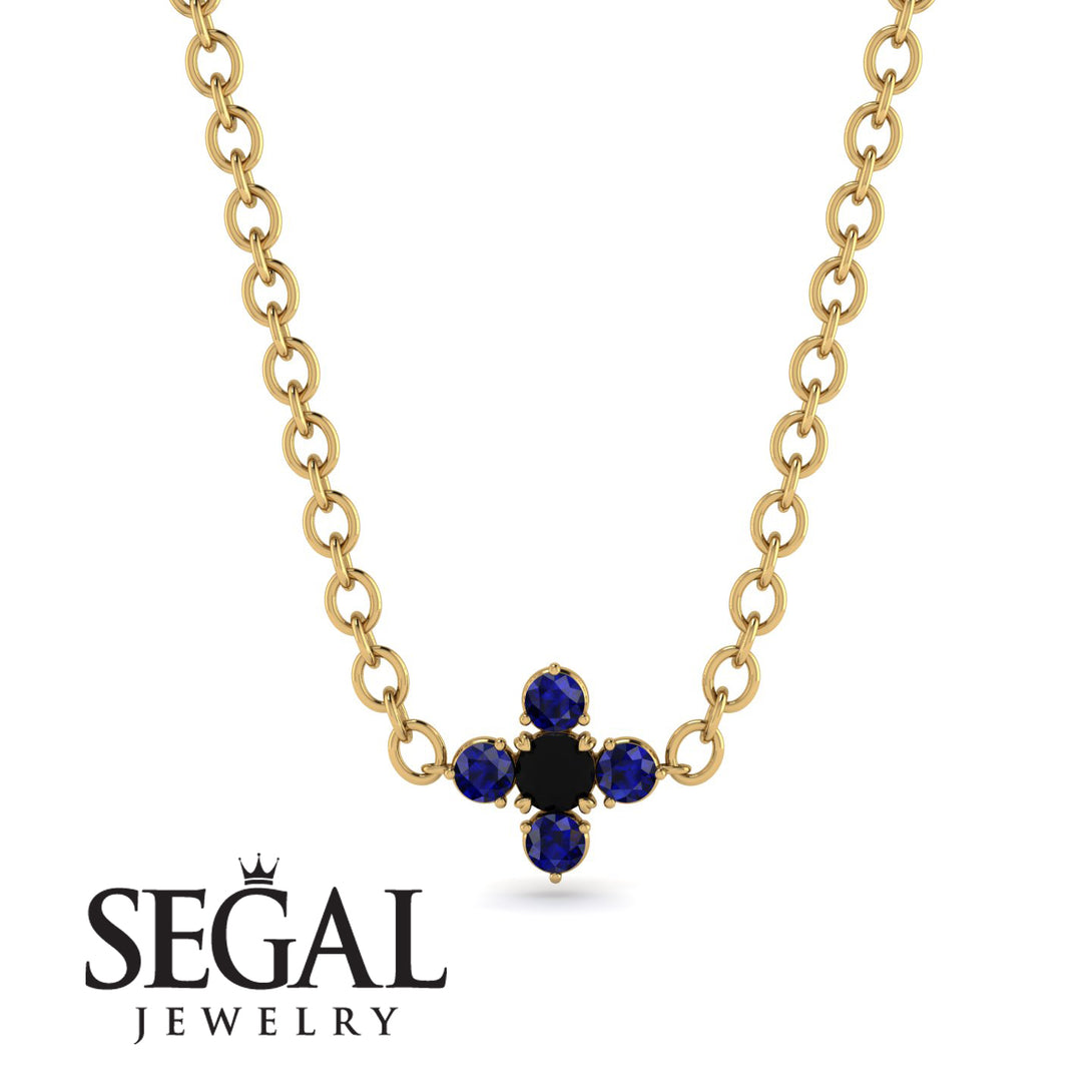 Compass Black Diamond Necklace - Maren No. 67