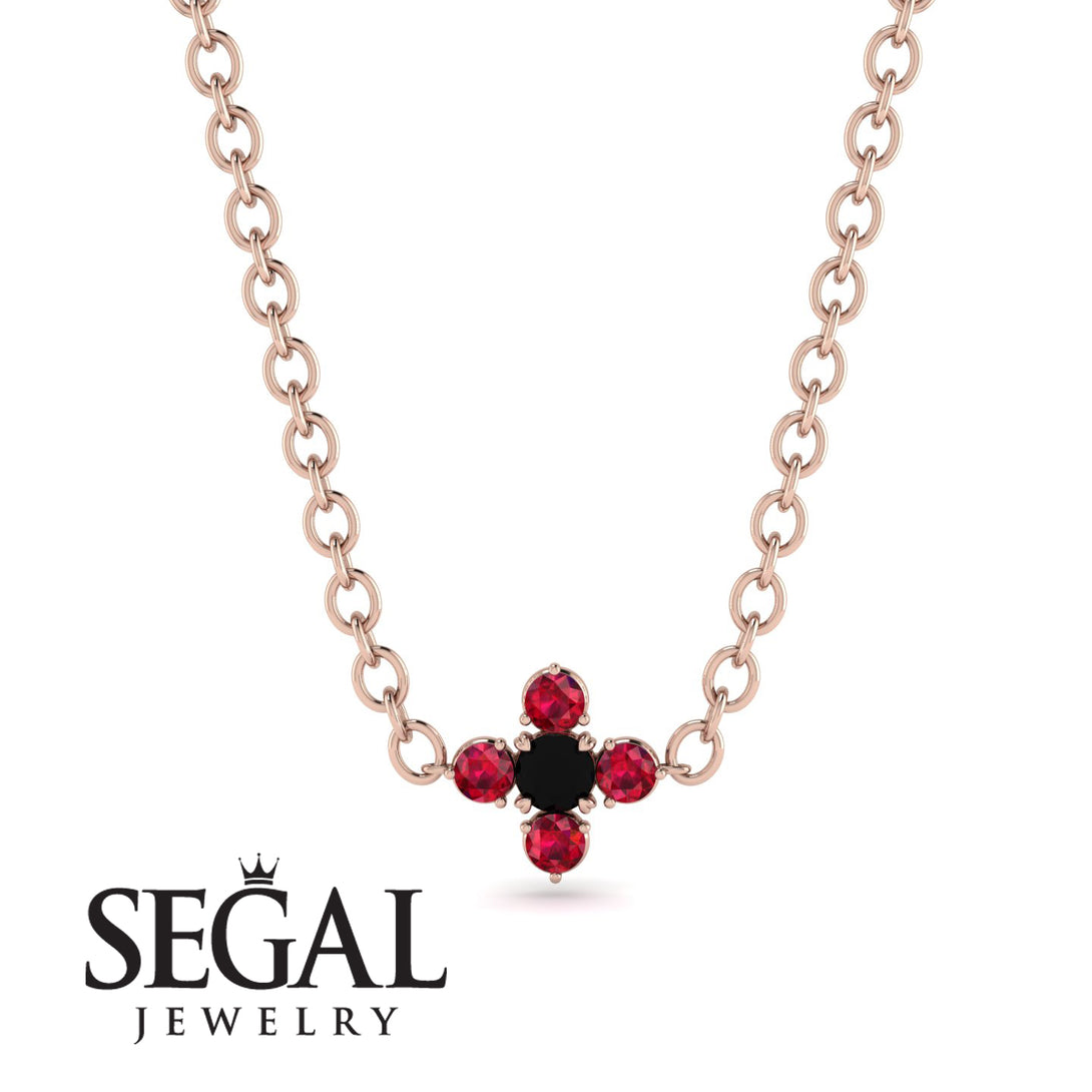 Compass Black Diamond Necklace - Maren No. 53