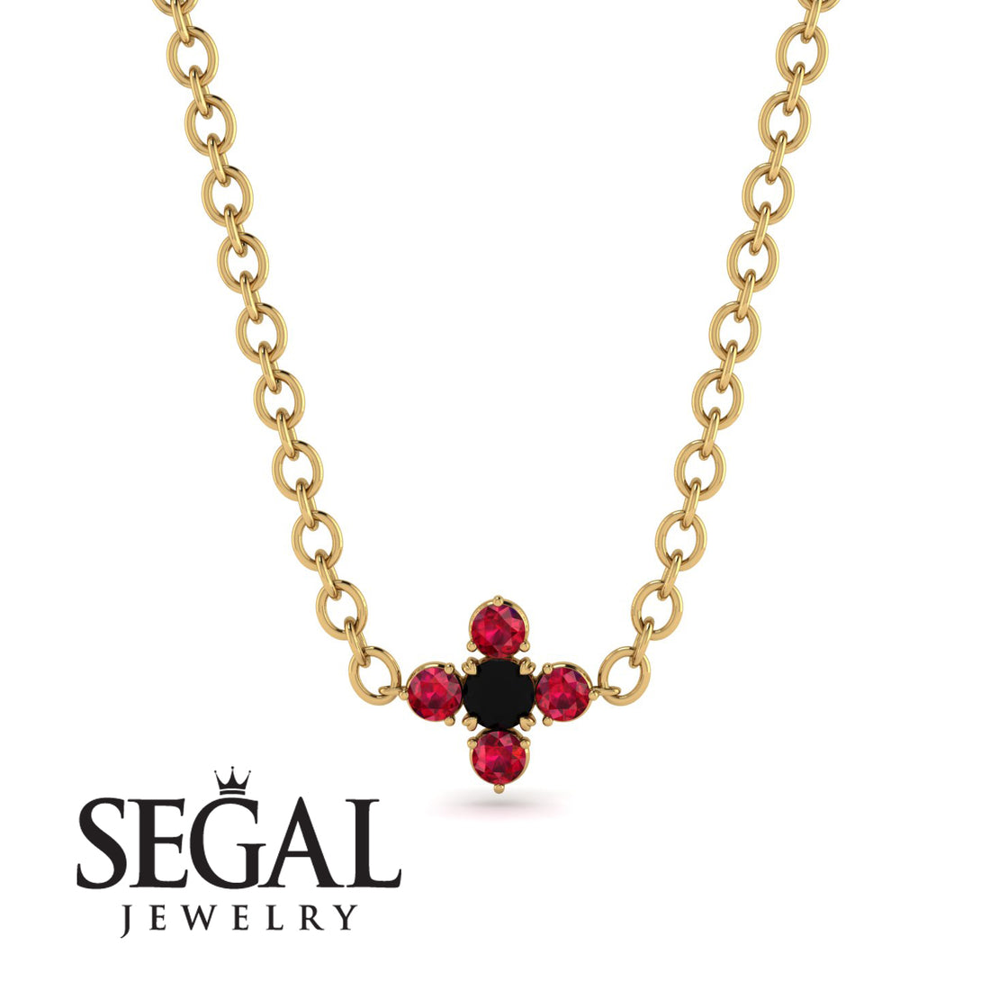 Compass Black Diamond Necklace - Maren No. 52