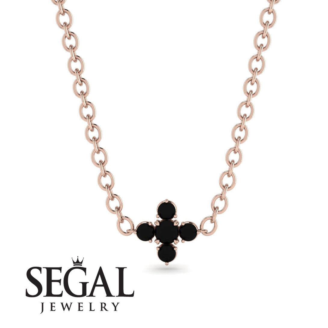 Compass Black Diamond Necklace - Maren No. 38