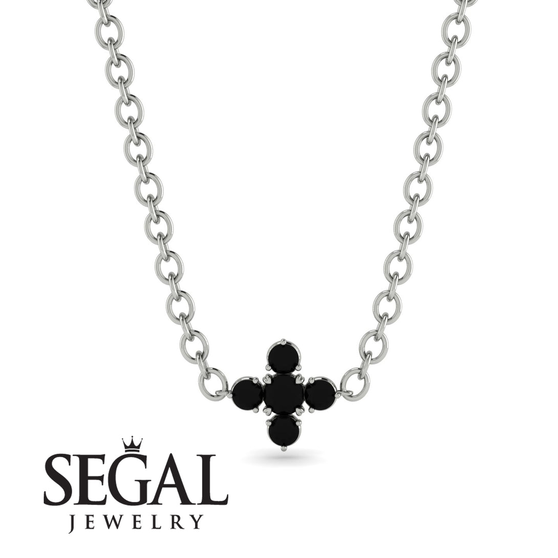 Compass Black Diamond Necklace - Maren No. 39