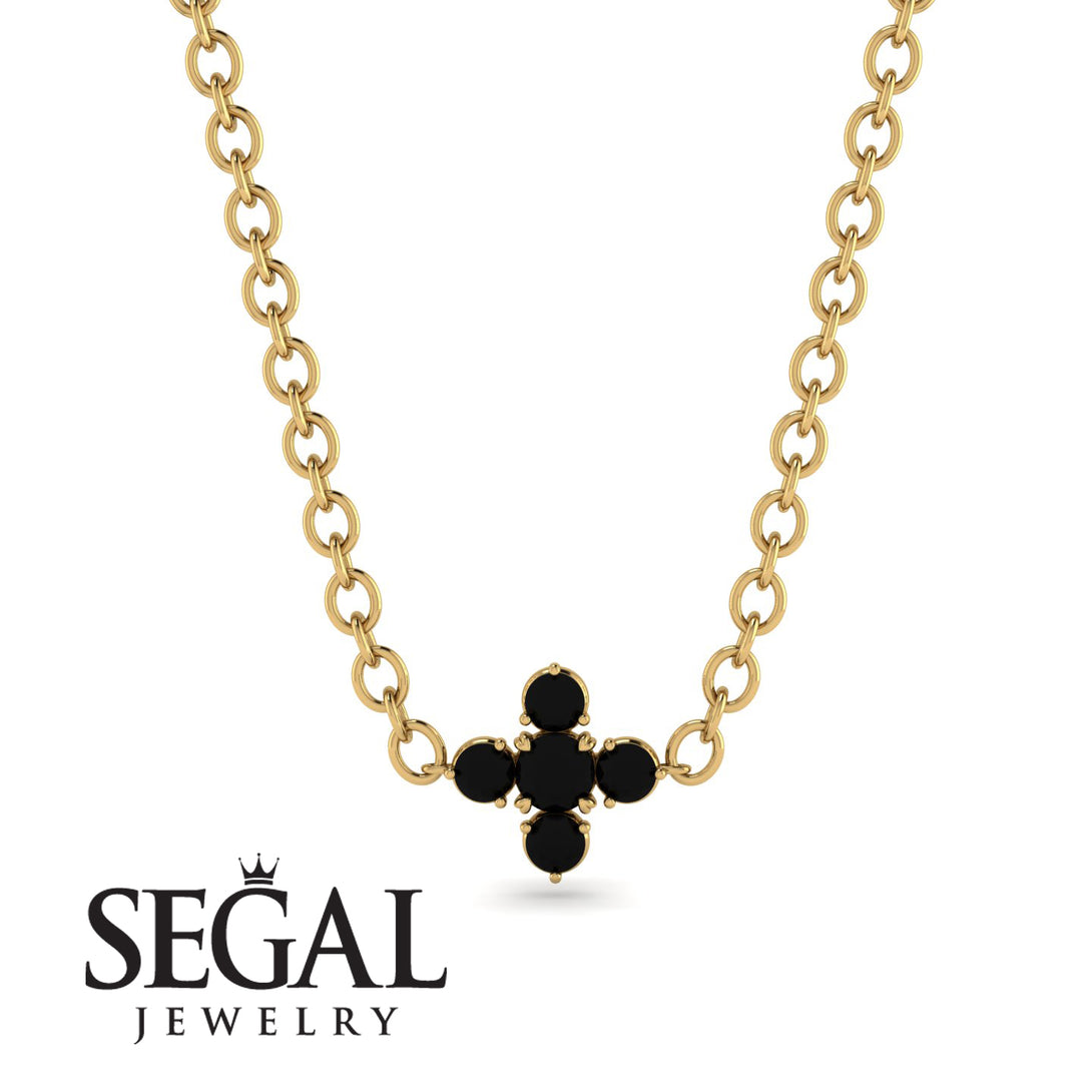 Compass Black Diamond Necklace - Maren No. 37