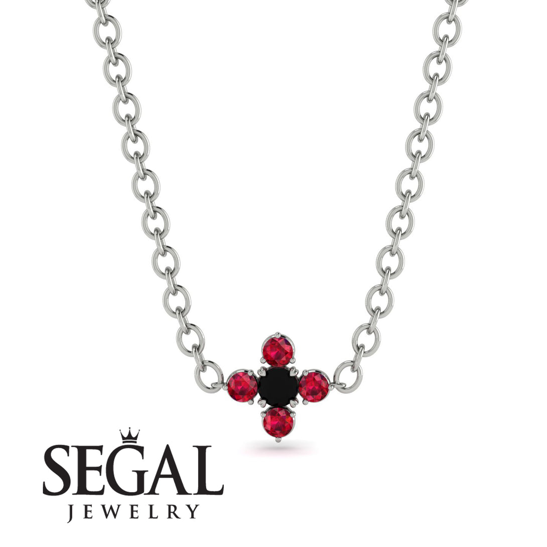 Compass Black Diamond Necklace - Maren No. 54