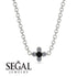Compass Black Diamond Necklace - Maren No. 9