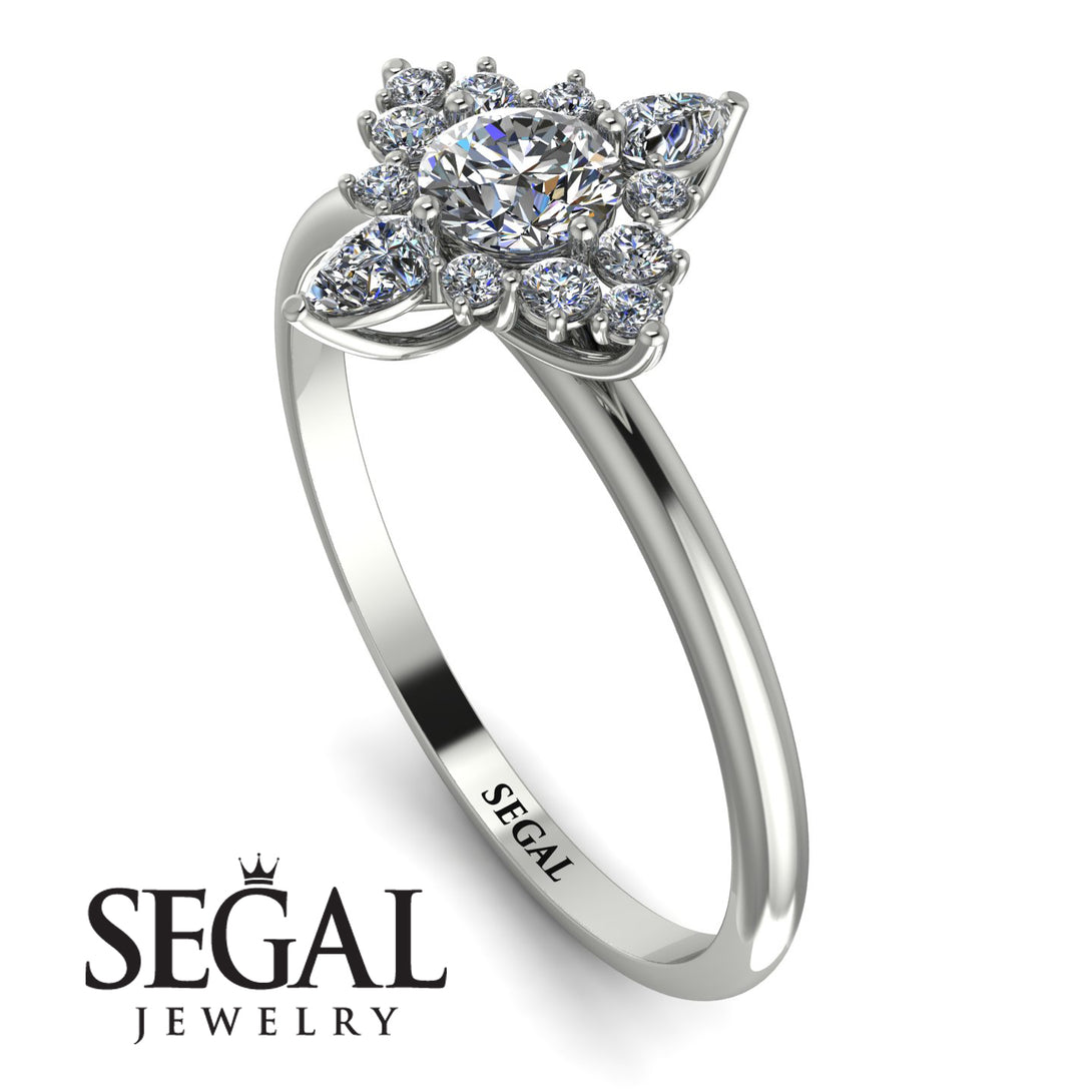 Compass Diamond Engagement Ring - Rose No. 3