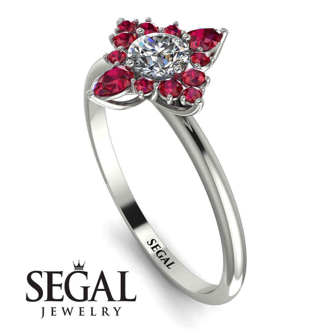 Compass Diamond Engagement Ring - Rose No. 48