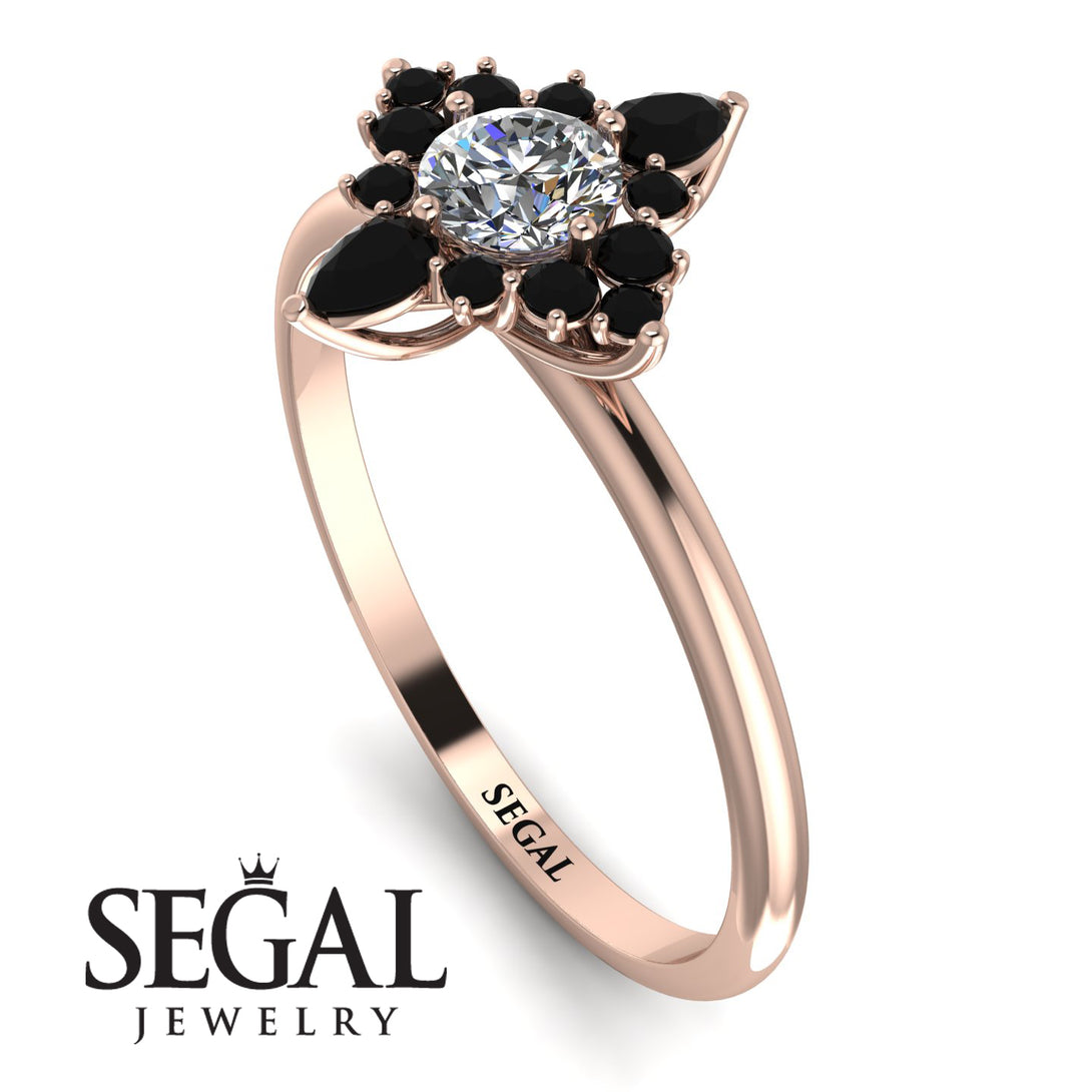 Compass Diamond Engagement Ring - Rose No. 32