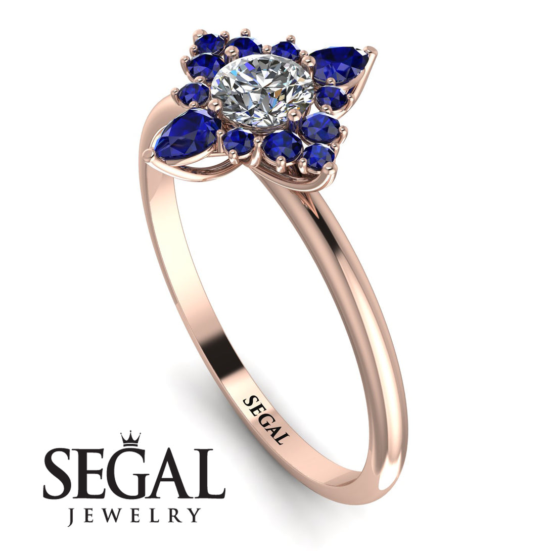 Compass Diamond Engagement Ring - Rose No. 62