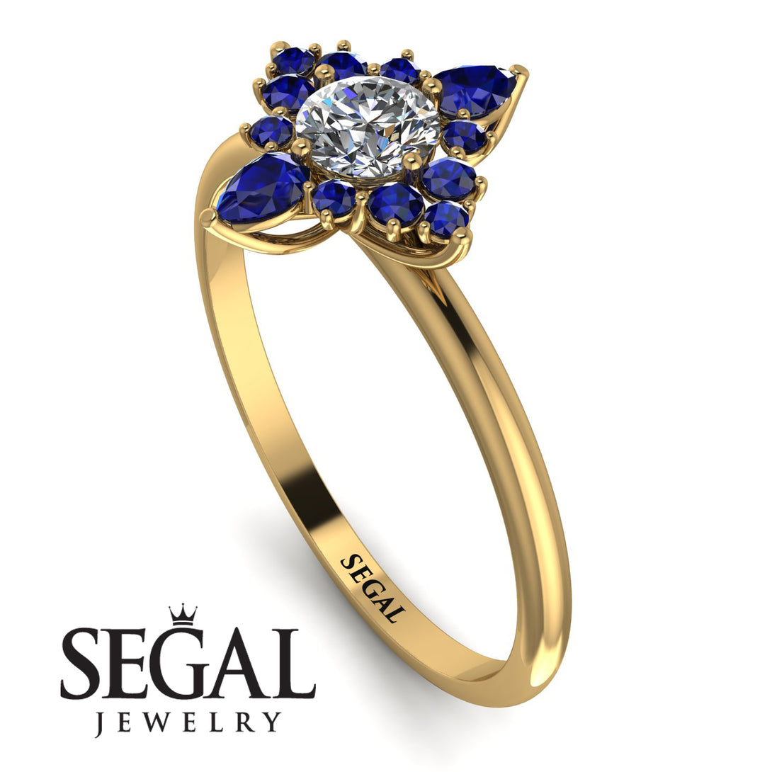 Compass Diamond Engagement Ring - Rose No. 61