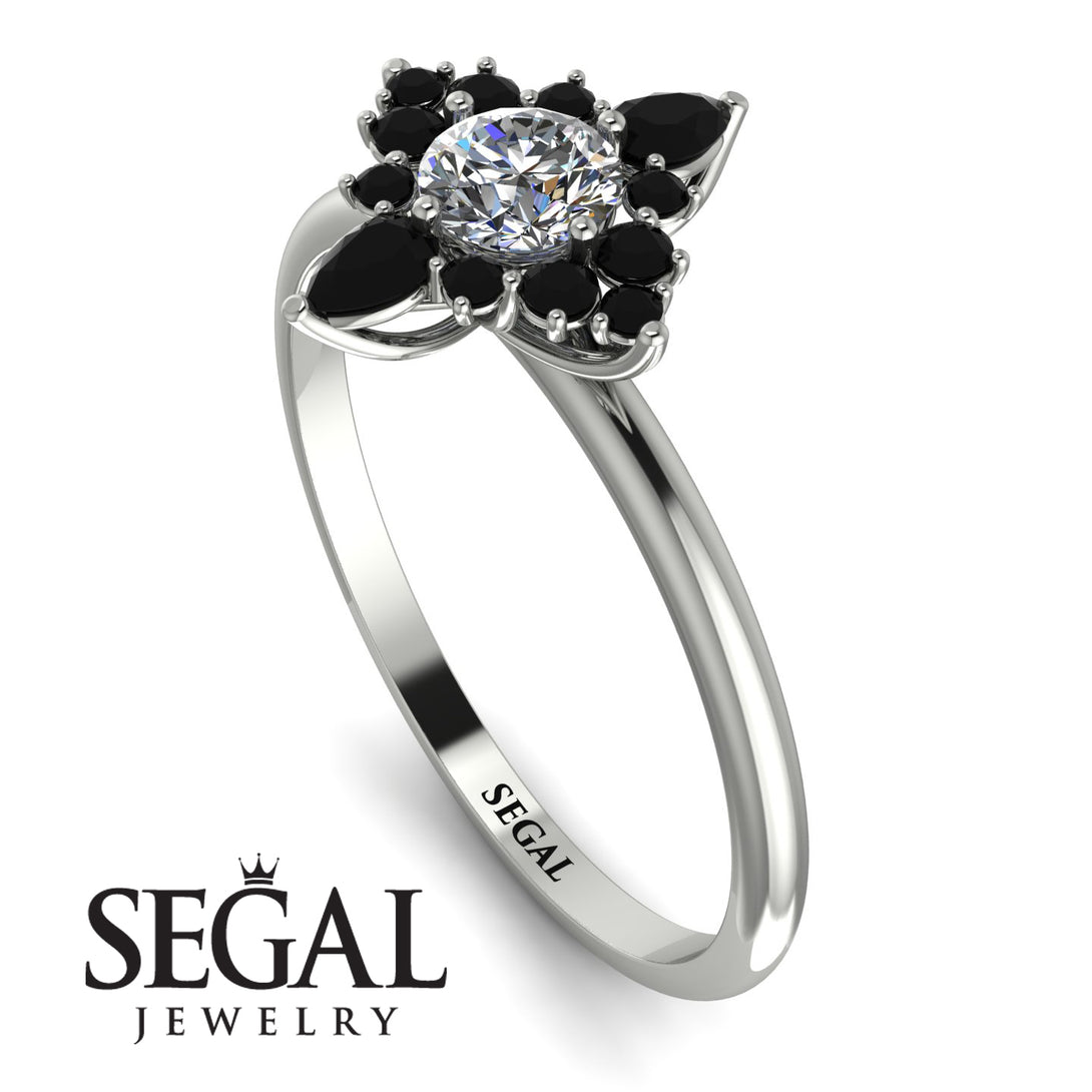 Compass Diamond Engagement Ring - Rose No. 33