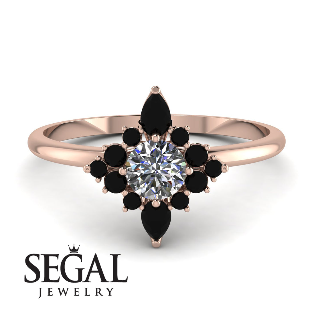 Compass Diamond Engagement Ring - Rose No. 32