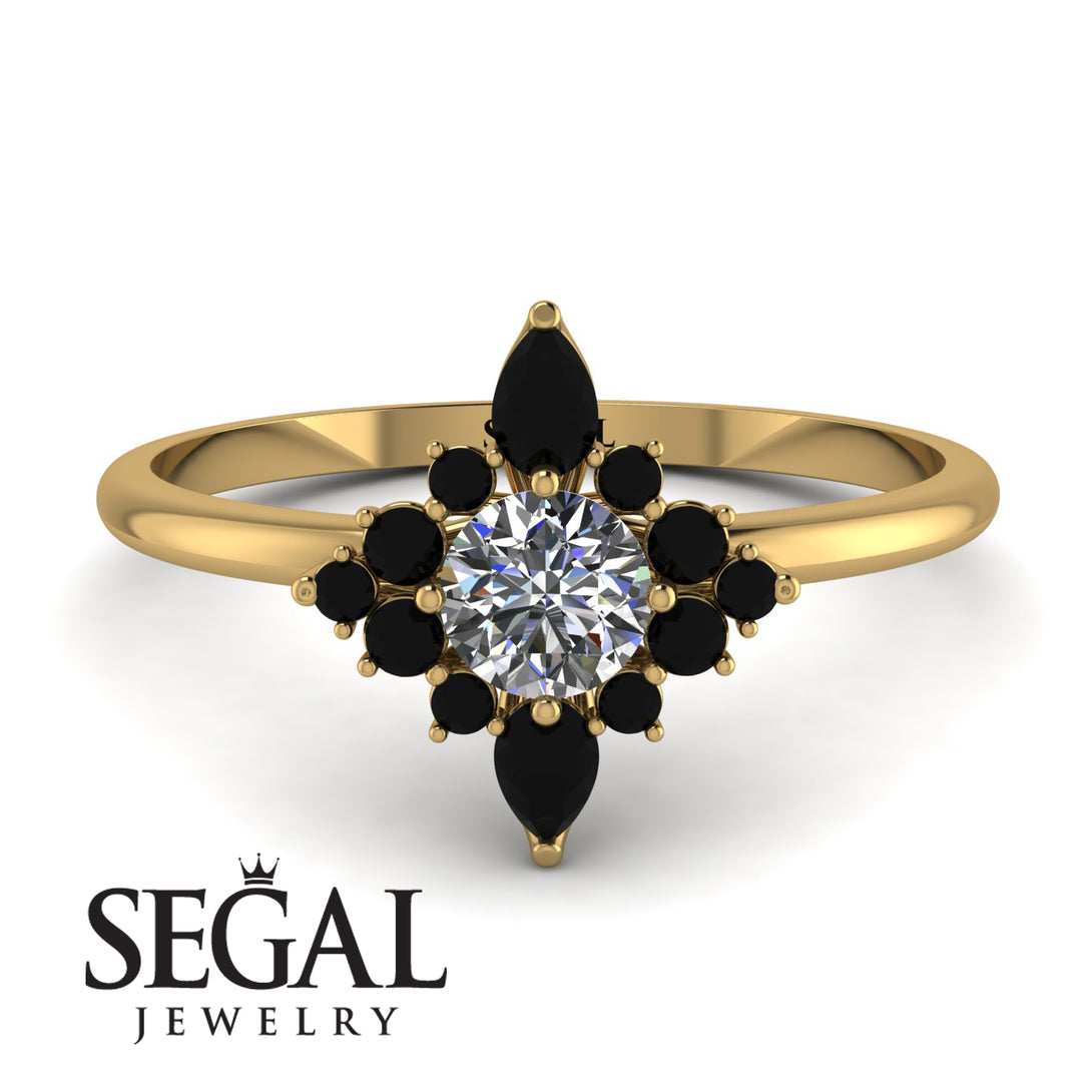 Compass Diamond Engagement Ring - Rose No. 31