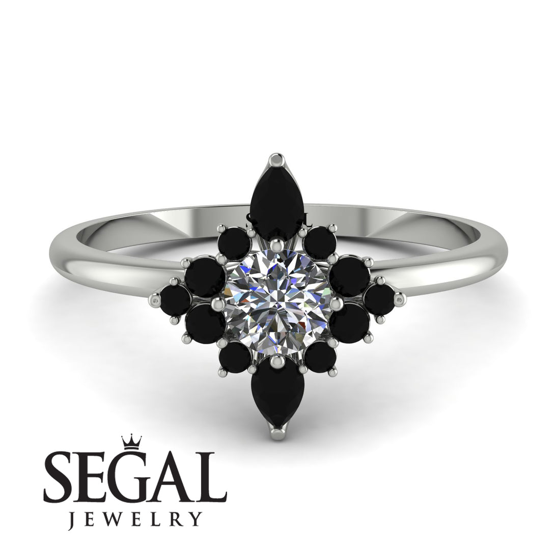 Compass Diamond Engagement Ring - Rose No. 33