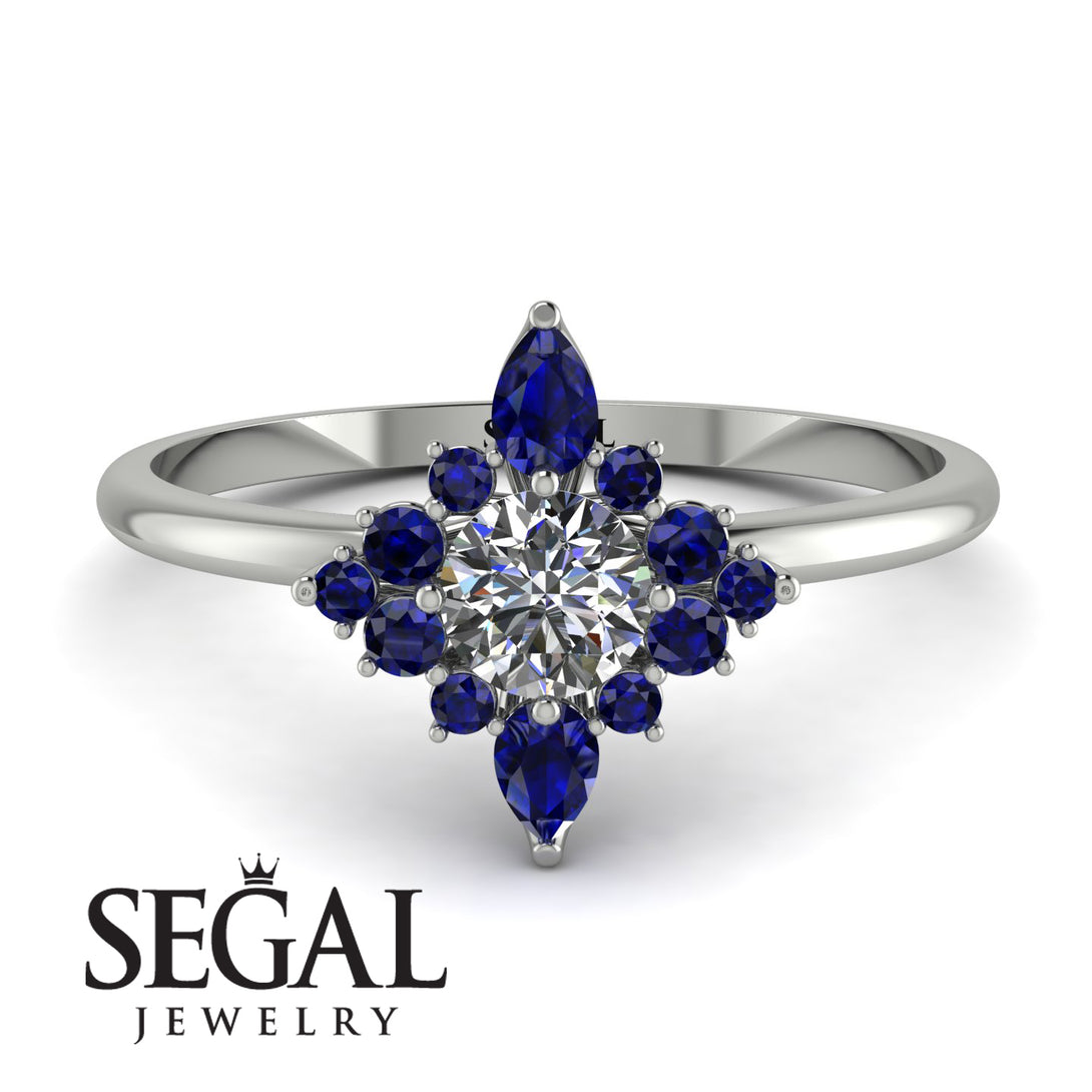 Compass Diamond Engagement Ring - Rose No. 63