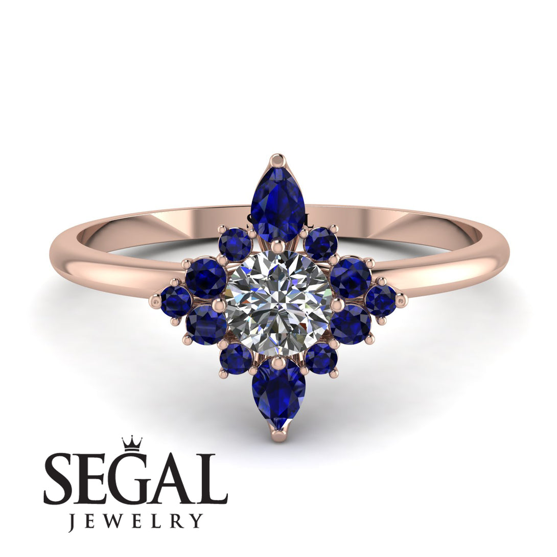 Compass Diamond Engagement Ring - Rose No. 62