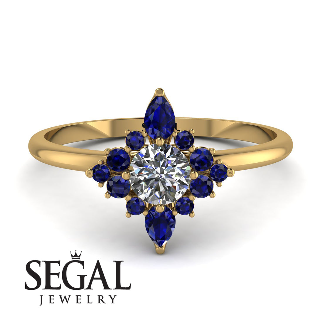 Compass Diamond Engagement Ring - Rose No. 61