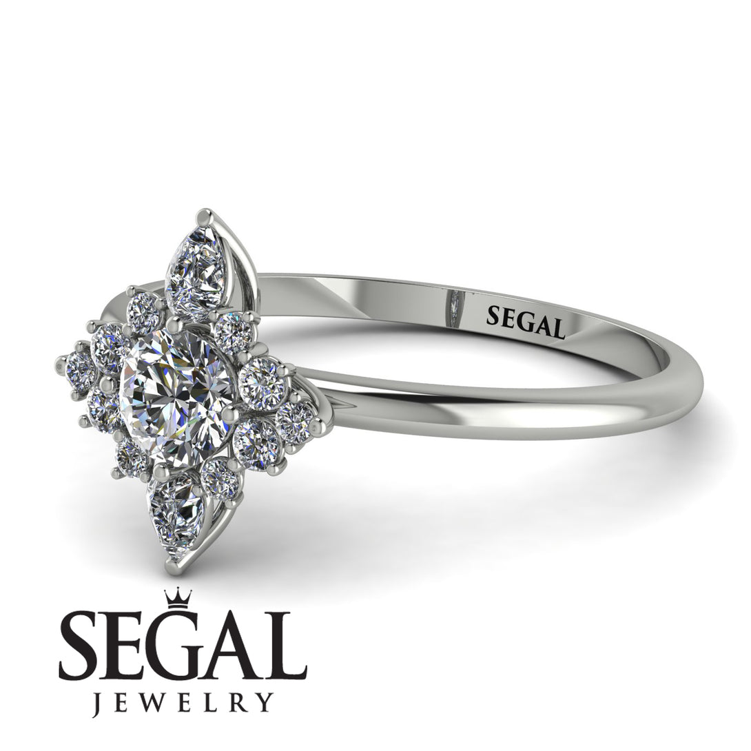 Compass Diamond Engagement Ring - Rose No. 3