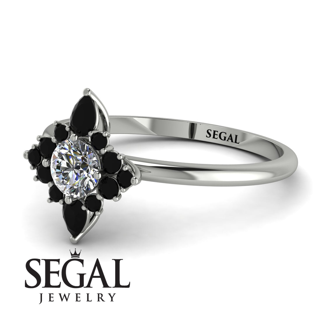 Compass Diamond Engagement Ring - Rose No. 33