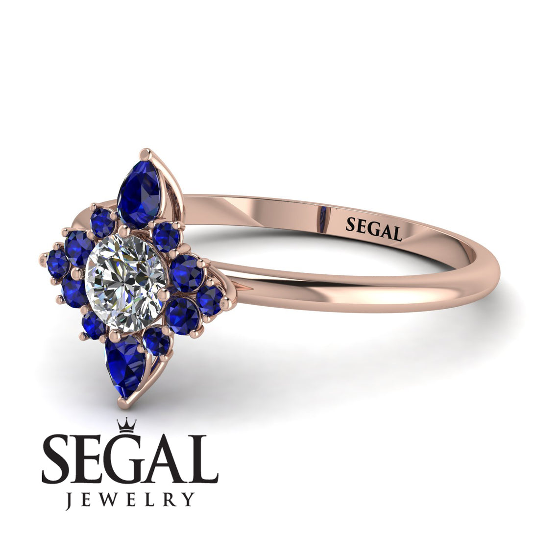 Compass Diamond Engagement Ring - Rose No. 62