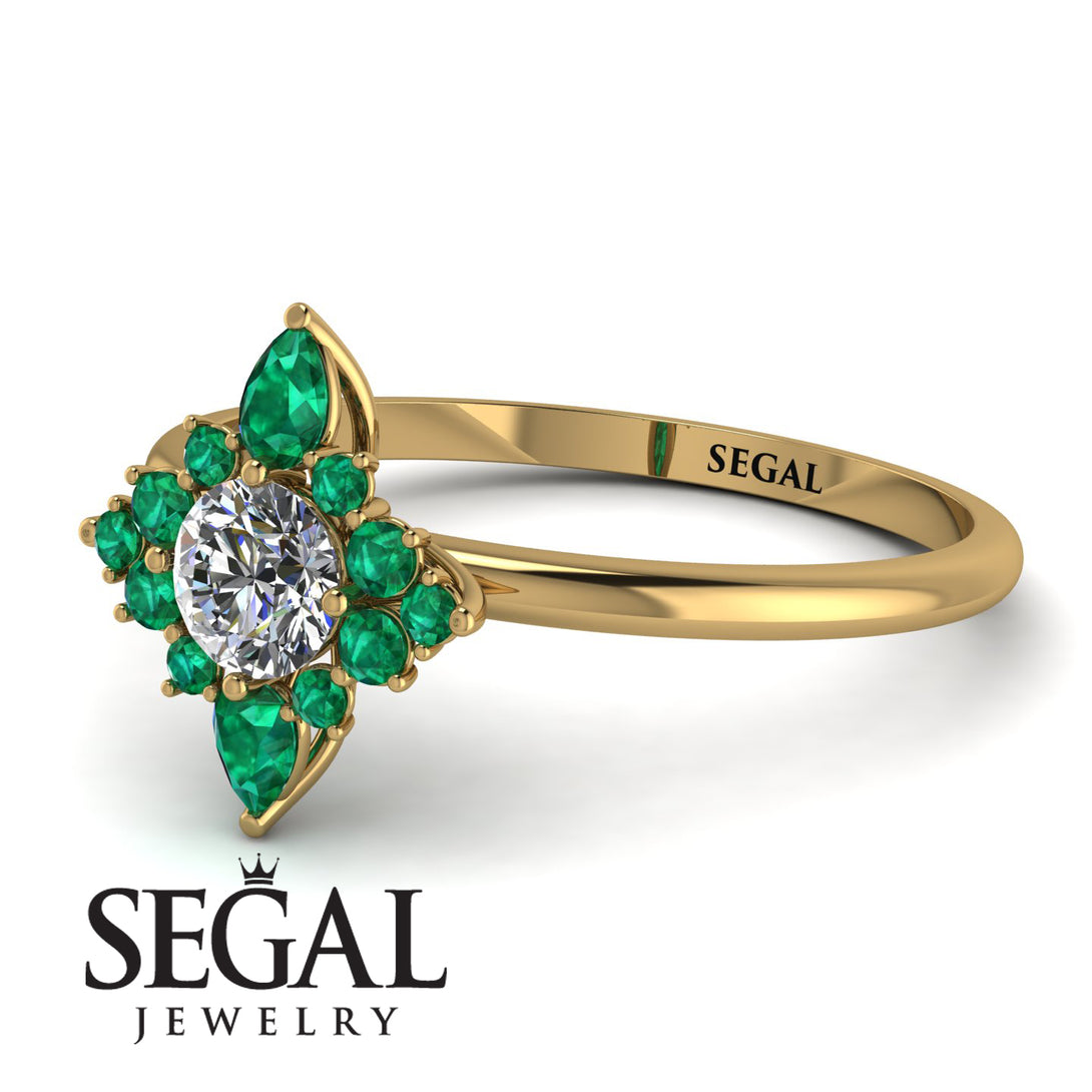 Compass Diamond Engagement Ring - Rose No. 16