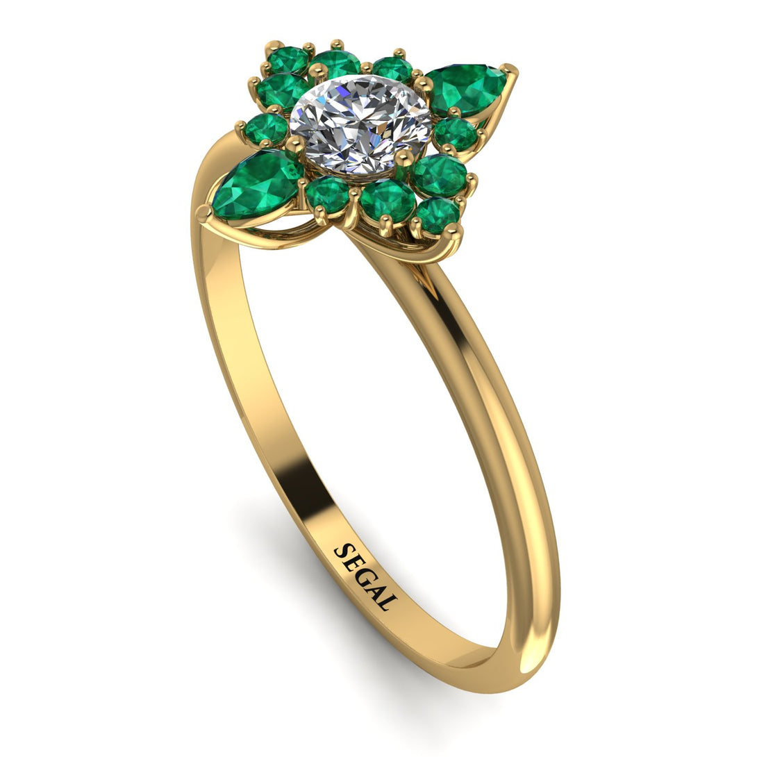 Compass Diamond Engagement Ring - Rose No. 16